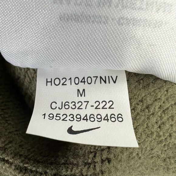 Nike Essential Cropped Hooded SweatshirtMedium Green Spellout Streetwear NSW - Picture 7 of 9